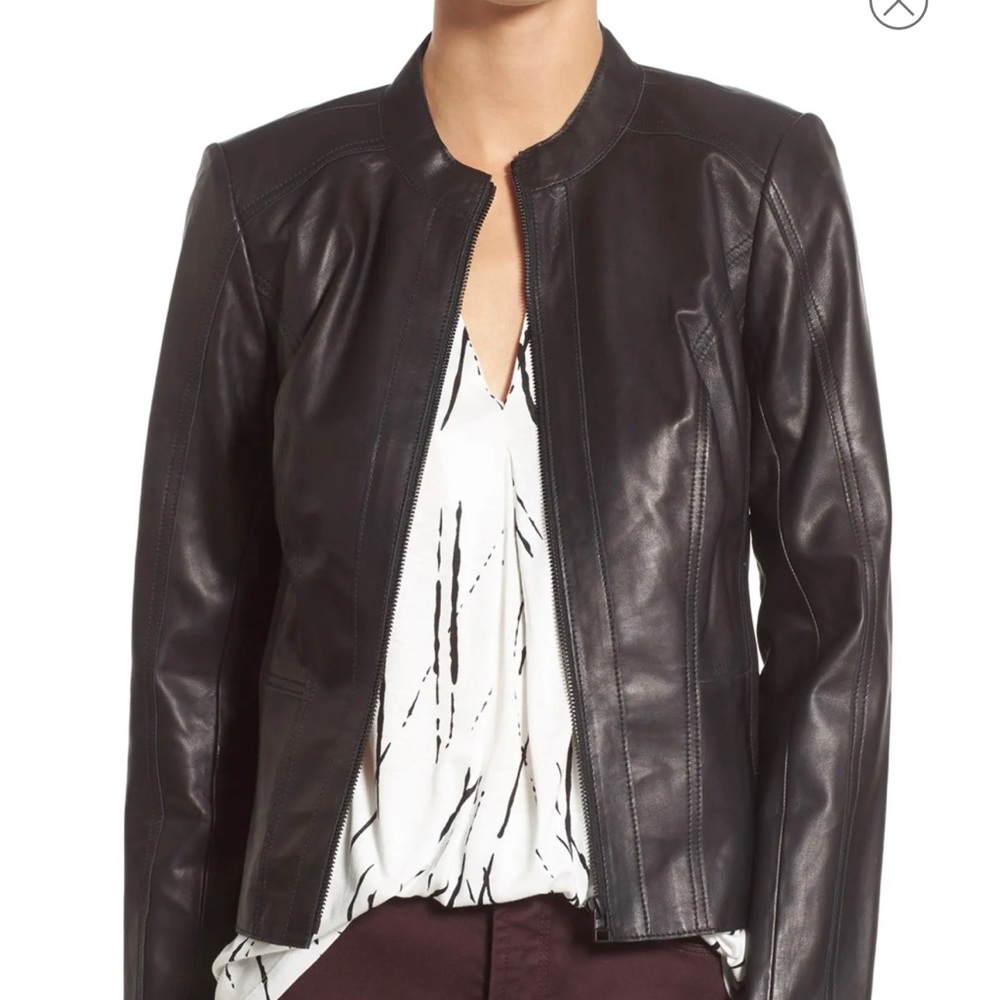 Halogen Genuine Leather Jacket - Black - Excellent Condition